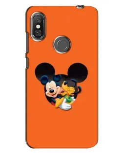 Чехол для Xiaomi Redmi Note 6 Pro с картинкой «Сердце Микки Минни»