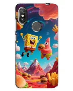 Чехол для Xiaomi Redmi Note 6 Pro с картинкой «Космический фастфуд»