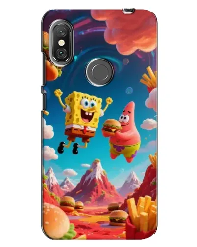 Чехол для Xiaomi Redmi Note 6 Pro с картинкой «Космический фастфуд»