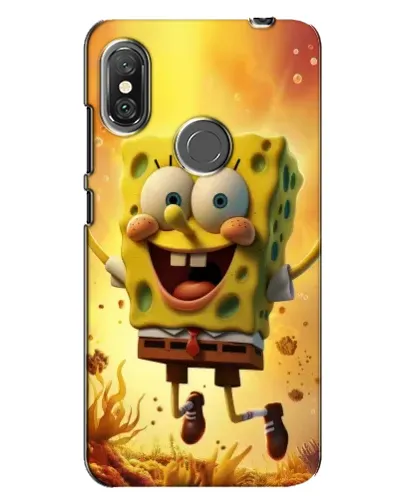 Чехол для Xiaomi Redmi Note 6 Pro с картинкой «Губка Боб прыгает»