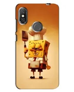 Чехол для Xiaomi Redmi Note 6 Pro с картинкой «Губка Боб повар»