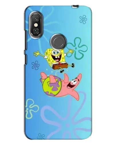Чехол для Xiaomi Redmi Note 6 Pro с картинкой «Спанч Боб и Патрик»