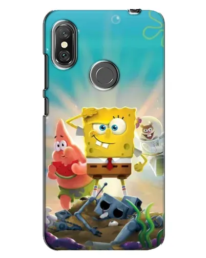 Чехол для Xiaomi Redmi Note 6 Pro с картинкой «Спанч Боб победитель»
