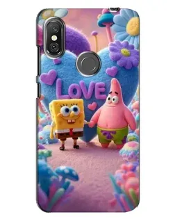 Чехол для Xiaomi Redmi Note 6 Pro с картинкой «Губка Боб Патрик»