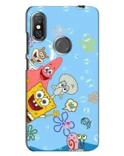 Чехол для Xiaomi Redmi Note 6 Pro с картинкой «Веселые пузырьки»