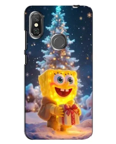 Чехол для Xiaomi Redmi Note 6 Pro с картинкой «Рождественский Спанч Боб»