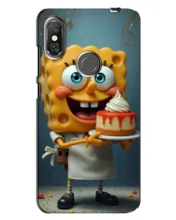 Чехол для Xiaomi Redmi Note 6 Pro с картинкой «Повар Спанч Боб»