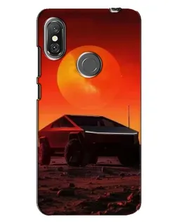 Чехол для Xiaomi Redmi Note 6 Pro с картинкой «Cybertruck на Марсе»