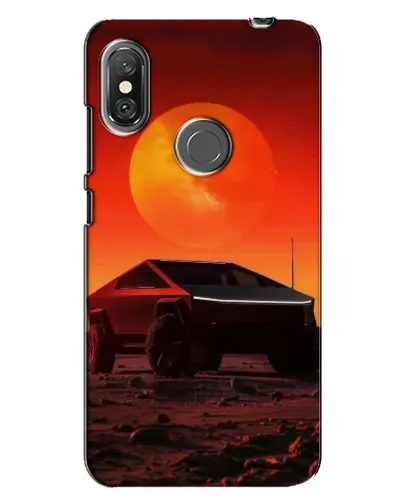Чехол для Xiaomi Redmi Note 6 Pro с картинкой «Cybertruck на Марсе»