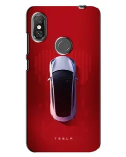Чехол для Xiaomi Redmi Note 6 Pro с картинкой «Tesla Top View»