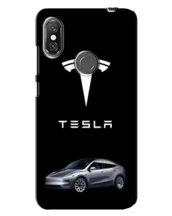 Чехол для Xiaomi Redmi Note 6 Pro с картинкой «Tesla Model Y»