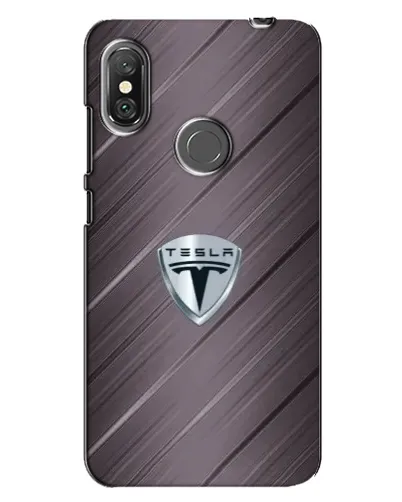 Чехол для Xiaomi Redmi Note 6 Pro с картинкой «Металлическая текстура Tesla»