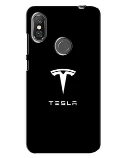 Чехол для Xiaomi Redmi Note 6 Pro с картинкой «Tesla White Logo»