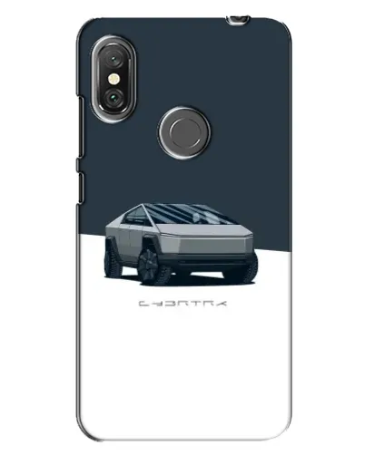 Чехол для Xiaomi Redmi Note 6 Pro с картинкой «Серебристый Cybertruck Tesla»