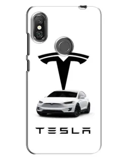 Чехол для Xiaomi Redmi Note 6 Pro с картинкой «Tesla White Style»