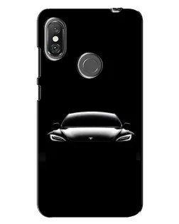 Чехол для Xiaomi Redmi Note 6 Pro с картинкой «Фары Tesla Night»