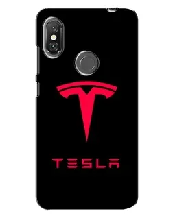 Чехол для Xiaomi Redmi Note 6 Pro с картинкой «Tesla Red Logo»