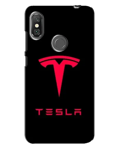 Чехол для Xiaomi Redmi Note 6 Pro с картинкой «Tesla Red Logo»