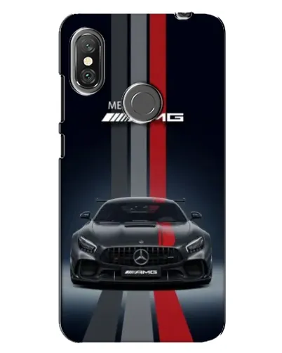 Чехол для Xiaomi Redmi Note 6 Pro с картинкой «Mercedes — белый карбон»