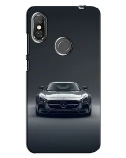Чехол для Xiaomi Redmi Note 6 Pro с картинкой «Mercedes на черном»