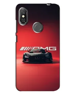 Чехол для Xiaomi Redmi Note 6 Pro с картинкой «Mercedes AMG — красная линия»