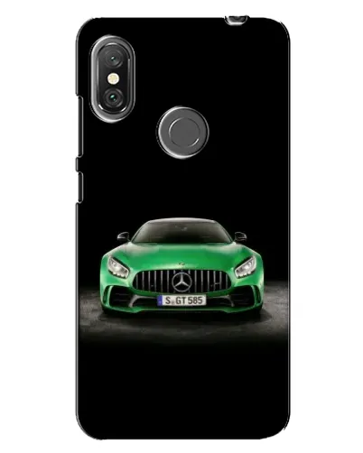Чехол для Xiaomi Redmi Note 6 Pro с картинкой «Mercedes — неоновый лого»
