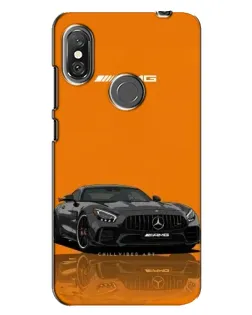 Чехол для Xiaomi Redmi Note 6 Pro с картинкой «Оранжевый Mercedes AMG»