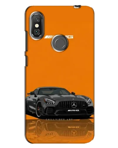 Чехол для Xiaomi Redmi Note 6 Pro с картинкой «Оранжевый Mercedes AMG»