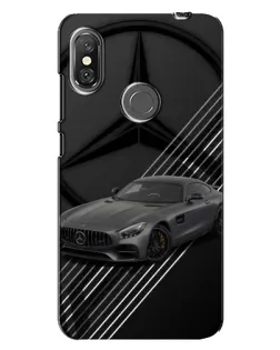 Чехол для Xiaomi Redmi Note 6 Pro с картинкой «Mercedes AMG — графика»