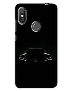 Чохол для Xiaomi Redmi Note 6 Pro з картинкою «Mercedes — силует авто»