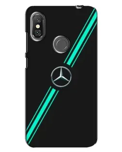 Чохол для Xiaomi Redmi Note 6 Pro з картинкою «Спортивні лінії Mercedes»
