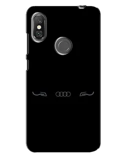 Чехол для Xiaomi Redmi Note 6 Pro с картинкой «Audi — световой подпись»