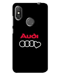 Чехол для Xiaomi Redmi Note 6 Pro с картинкой «Логотип Audi Heart»