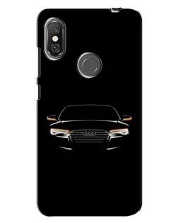 Чехол для Xiaomi Redmi Note 6 Pro с картинкой «Audi — ночной контур»