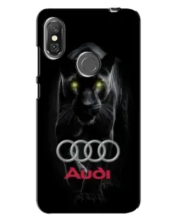 Чехол для Xiaomi Redmi Note 6 Pro с картинкой «Пантера и Audi»