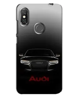 Чехол для Xiaomi Redmi Note 6 Pro с картинкой «Audi — градиентный контур»