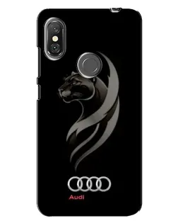 Чехол для Xiaomi Redmi Note 6 Pro с картинкой «Графика — пантера и Audi»