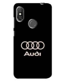 Чехол для Xiaomi Redmi Note 6 Pro с картинкой «Audi — золотой логотип»