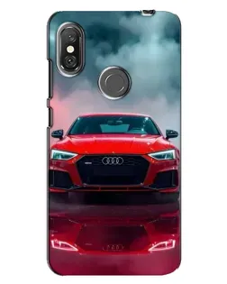 Чехол для Xiaomi Redmi Note 6 Pro с картинкой «Audi RS — красный стиль»