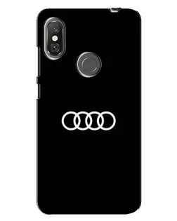 Чехол для Xiaomi Redmi Note 6 Pro с картинкой «Audi White Logo»