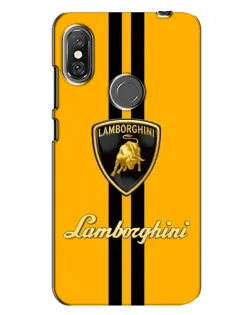 Чохол для Xiaomi Redmi Note 6 Pro з картинкою «Lamborghini Stripe жовтий»