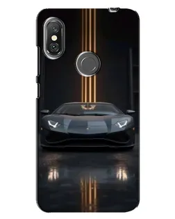 Чехол для Xiaomi Redmi Note 6 Pro с картинкой «Lamborghini золотые линии»