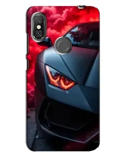 Чехол для Xiaomi Redmi Note 6 Pro с картинкой «Lamborghini красное сияние»
