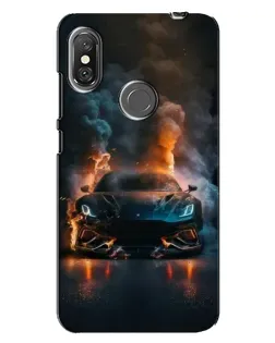 Чехол для Xiaomi Redmi Note 6 Pro с картинкой «Lamborghini дымная эстетика»