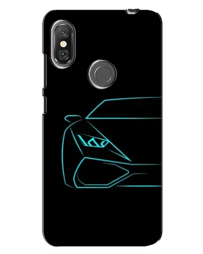 Чехол для Xiaomi Redmi Note 6 Pro с картинкой «Голубой силуэт Lamborghini» Чехол для Xiaomi Redmi Note 6 Pro с картинкой «Голубой силуэт Lamborghini»