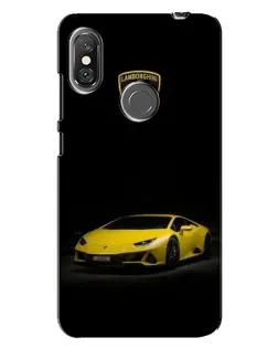 Чехол для Xiaomi Redmi Note 6 Pro с картинкой «Lamborghini желтый акцент»