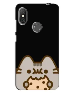 Чехол для Xiaomi Redmi Note 6 Pro с картинкой «Пушин на черном»