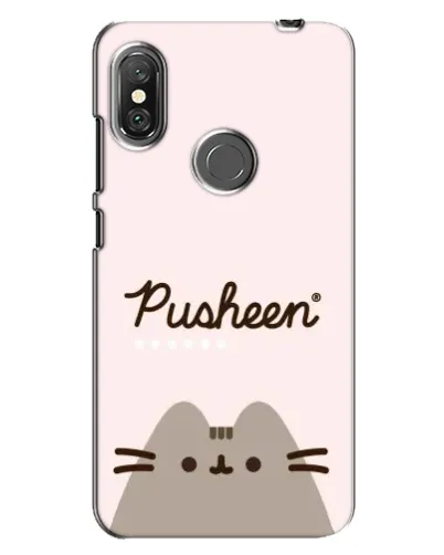 Чехол для Xiaomi Redmi Note 6 Pro с картинкой «Pusheen логотип»