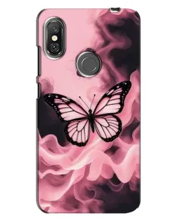 Чохол для Xiaomi Redmi Note 6 Pro з картинкою «Метелик у диму» Чохол для Xiaomi Redmi Note 6 Pro з картинкою «Метелик у диму»