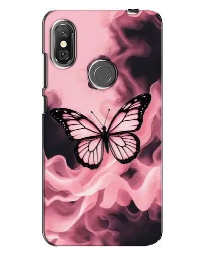 Чехол для Xiaomi Redmi Note 6 Pro с картинкой «Бабочка в дыму»